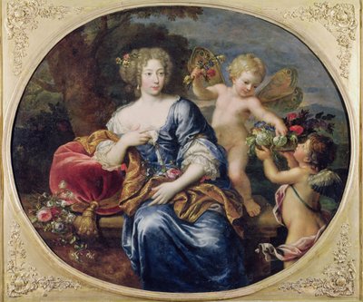 Porträt, vermutlich Francoise-Athenais de Rochechouart de Mortemart (1640-1707), Marquise de Montespan von Pierre Mignard